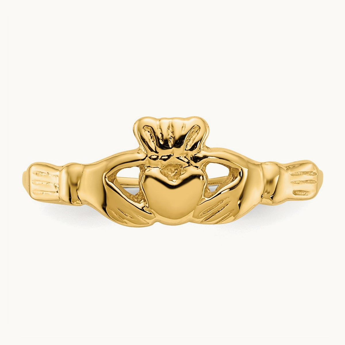 Childs Polished Claddagh Ring, 14K