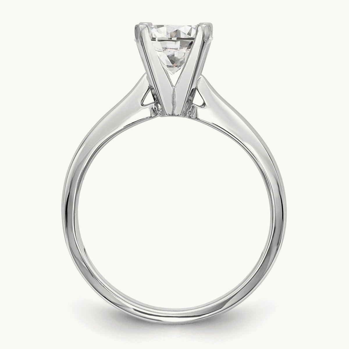 1/2ct. Medium Weight Airline 4-Prong Mounting, 14K White Gold