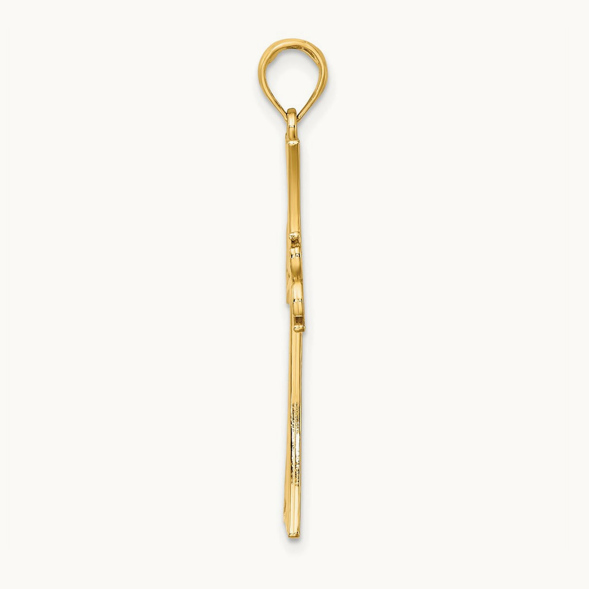 Polished Celtic Knot Cross Charm, 14K