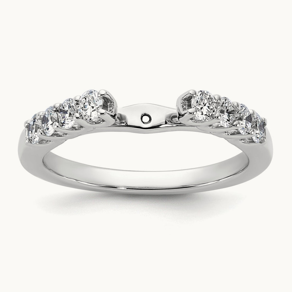 Semi-Mount Peg Set Engagement Ring, 0.50 ct tw Lab-Grown Diamond