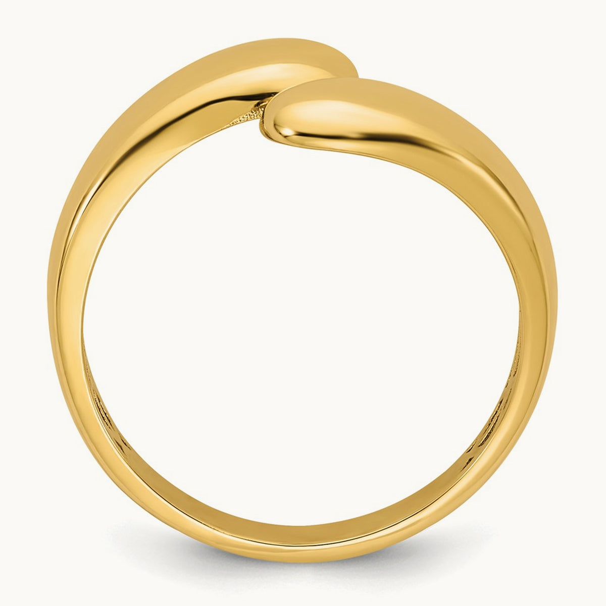 Polished Bypass Ring, 14K