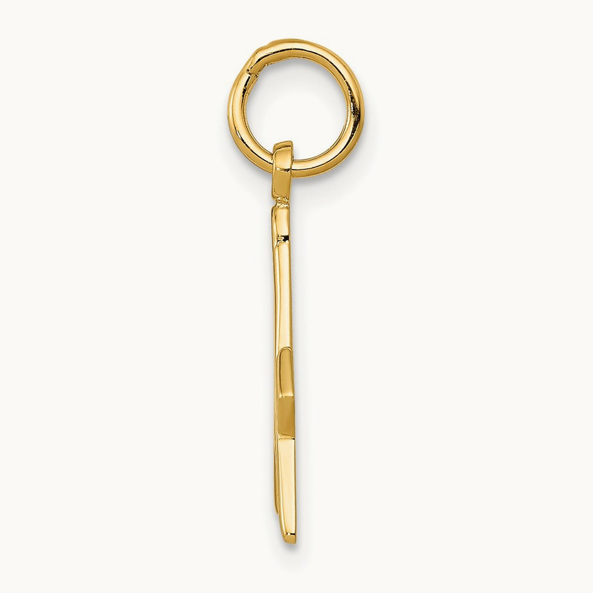 Polished and Textured Masonic Symbol Charm, 14K