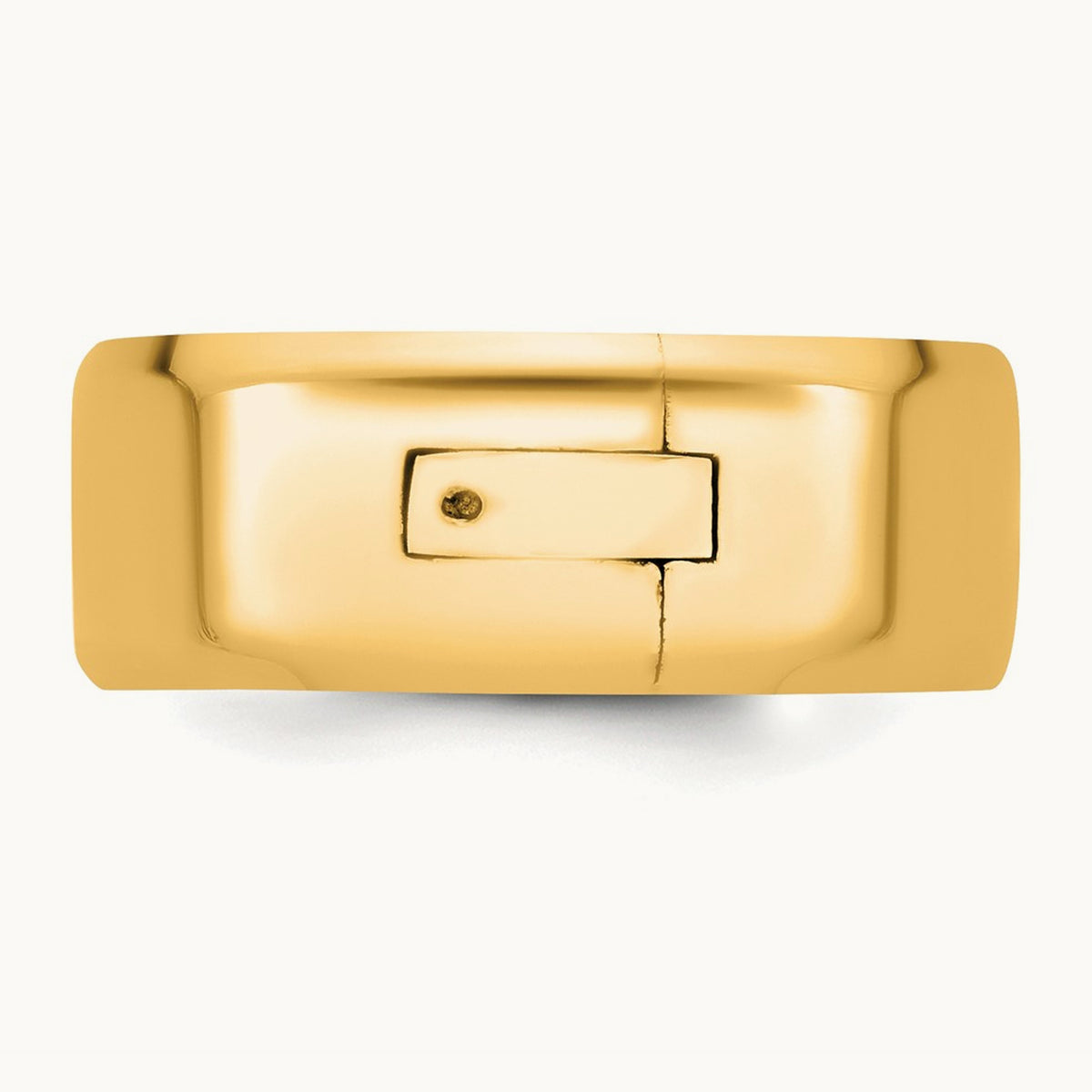 CLIQ Hinged Beveled Edge Wedding Band, 8mm, 14K Yellow Gold
