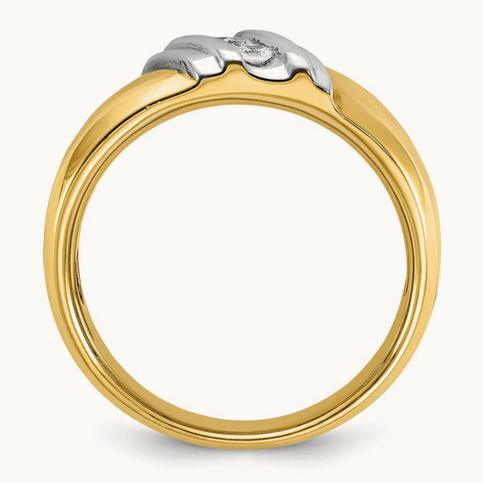 Polished Men's Ring, 0.15 ct tw Lab-Grown Diamond