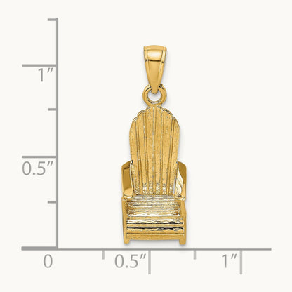 3-D Beach Chair Charm, 14K