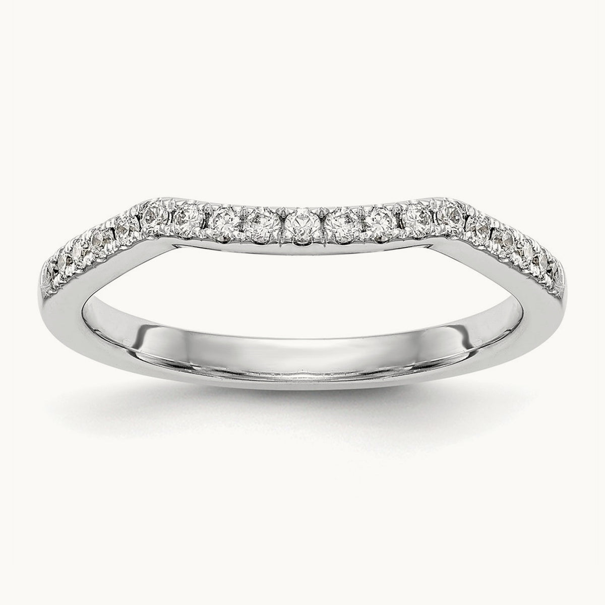 Diamond Wedding Band, 14K White Gold