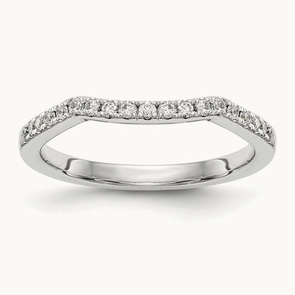 Diamond Wedding Band, 14K White Gold