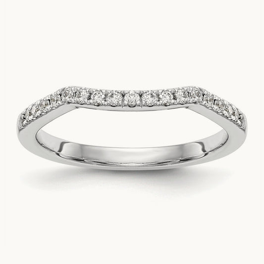 Diamond Wedding Band, 14K White Gold