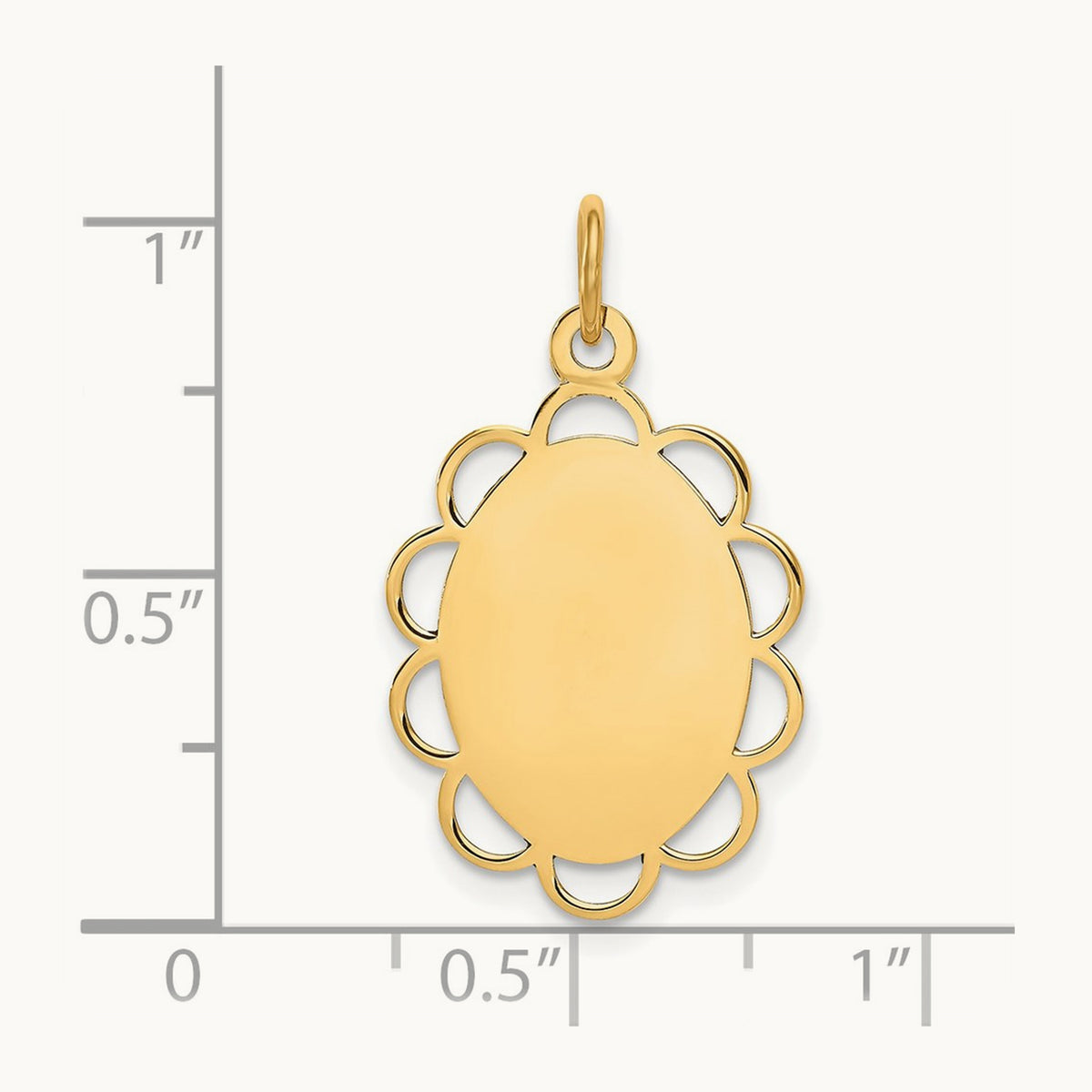 Plain .013 Gauge Engravable Flower Disc Charm — 25mm