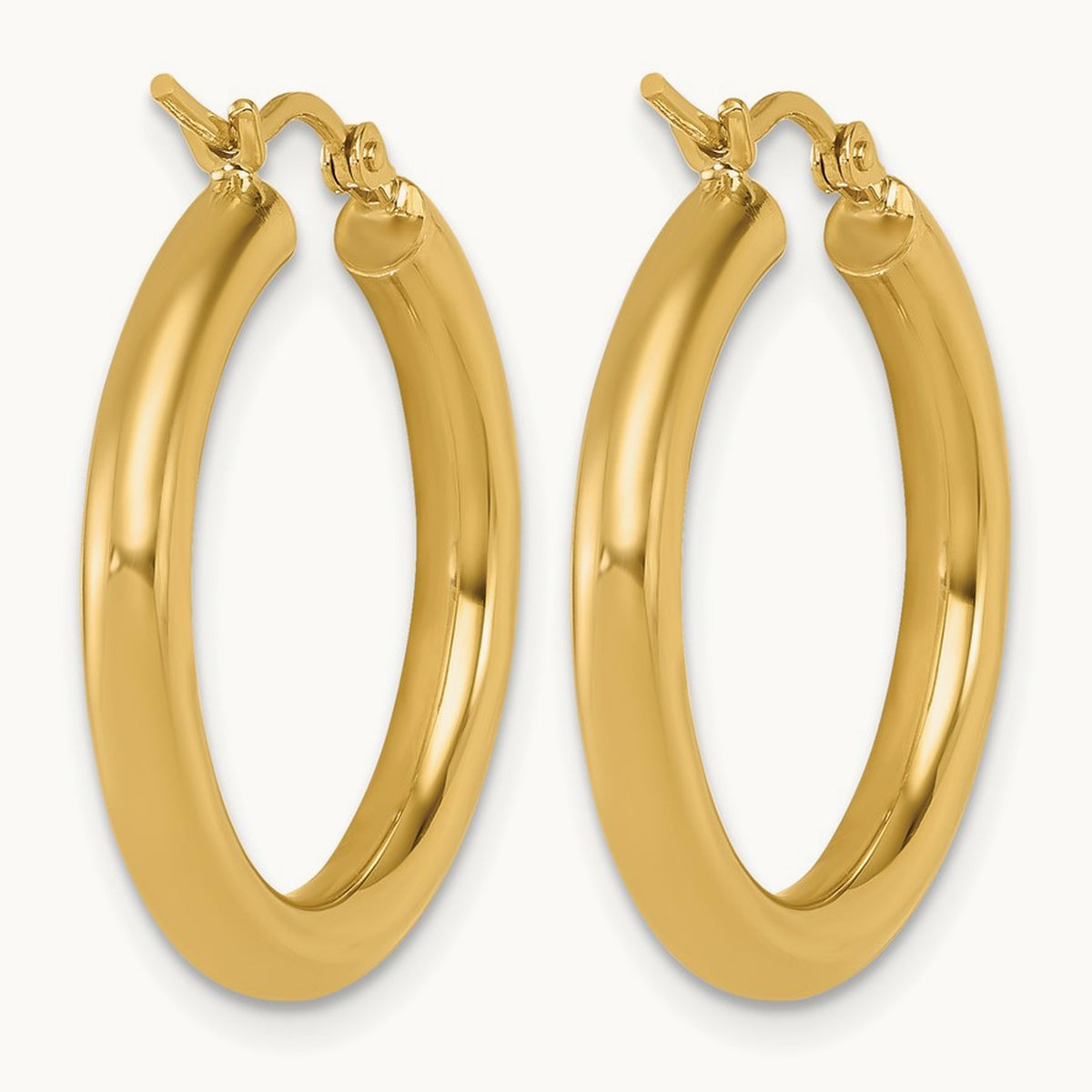 Polished Hinged Hoop Earrings, 10K — Leslie's