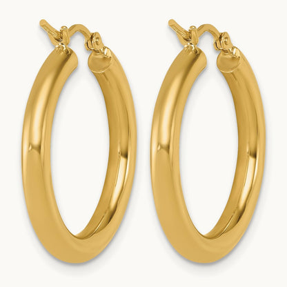 Polished Hinged Hoop Earrings, 10K — Leslie's