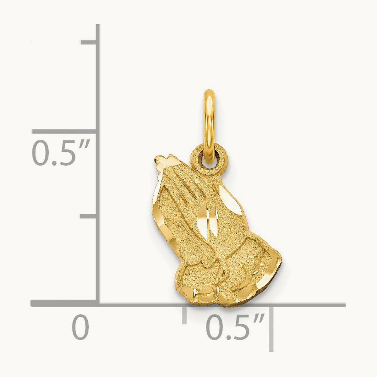 Praying Hands Charm, 14K