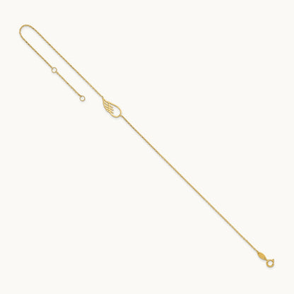 Wing 10in Plus 1in ext. Anklet, 14K