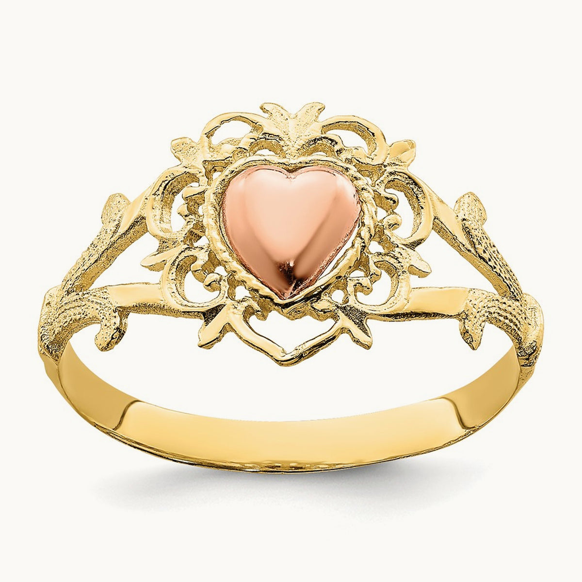 Heart Ring, 14K Two-tone