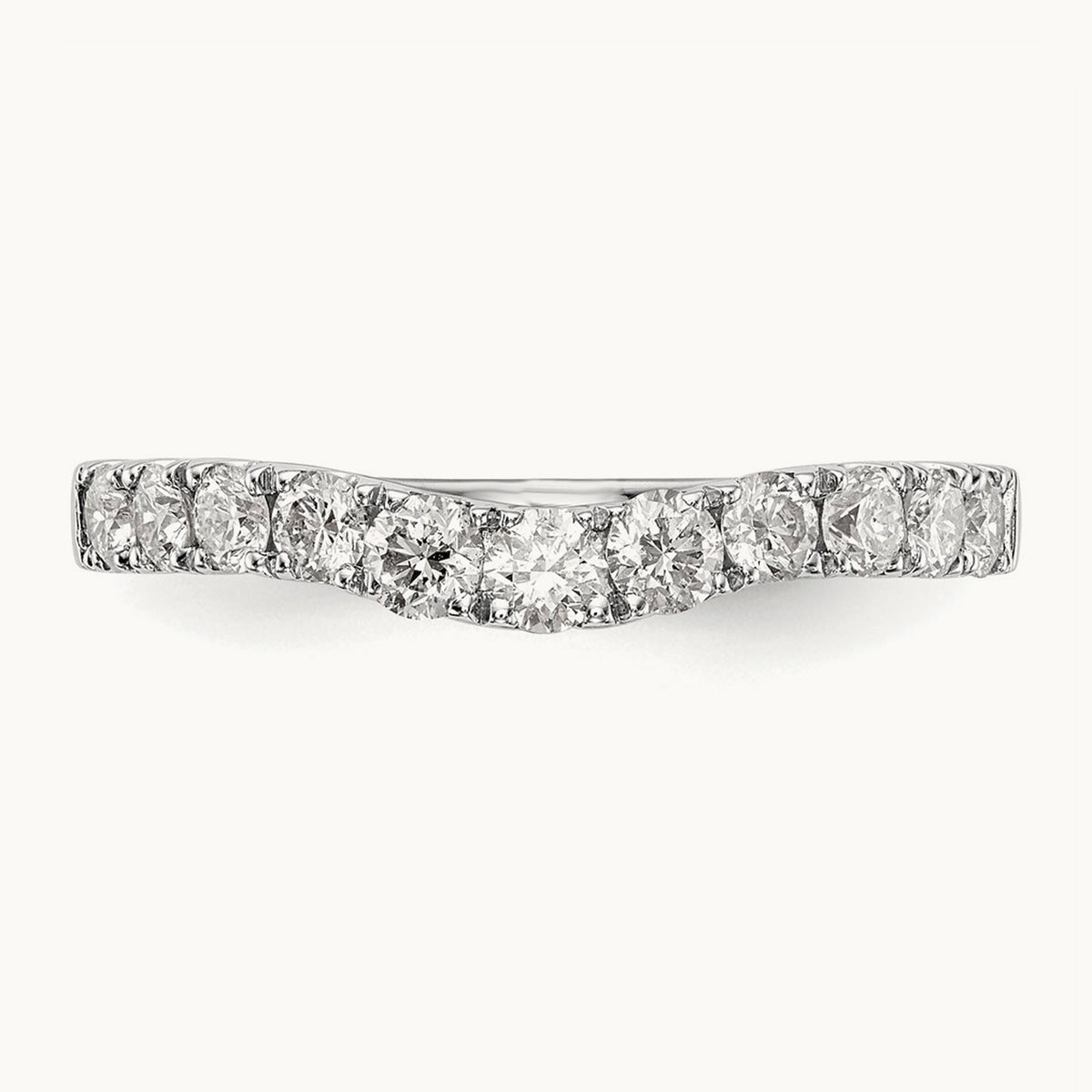 Diamond Wedding Band, 14K White Gold