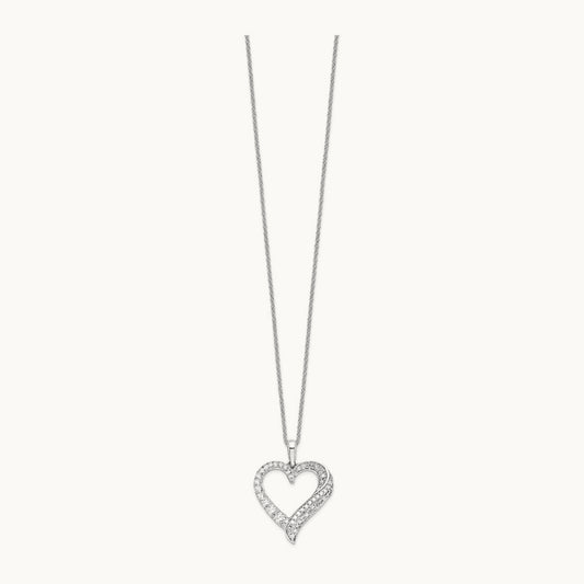 Heart Pendant Necklace, 0.50 ct tw Lab-Grown Diamond
