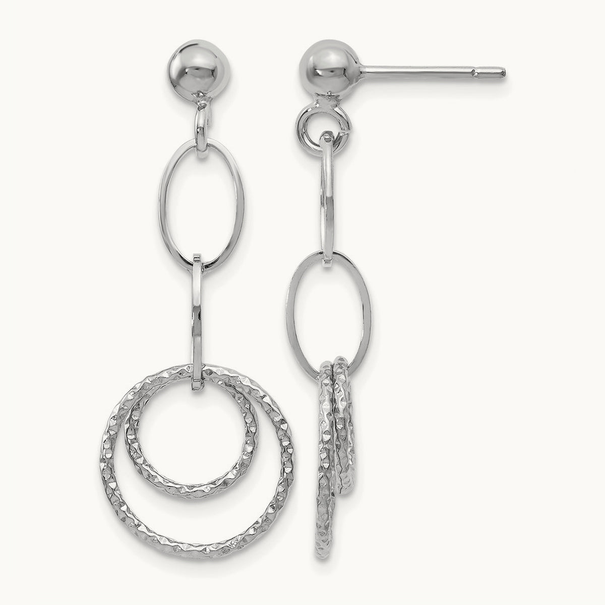 Post Dangle Earrings — Leslie's — 14K White Gold, 30mm