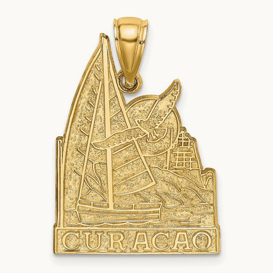 CURACAO w/ Sailboat and Seagull Charm, 14K