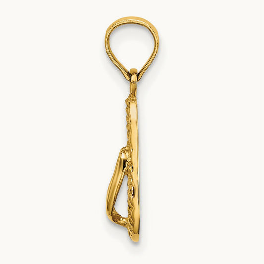 3D REHOBOTH Single Flip-flop Charm, 14K