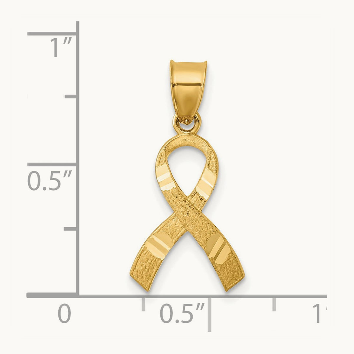 Diamond-cut Awareness Pendant — 14K Yellow Gold