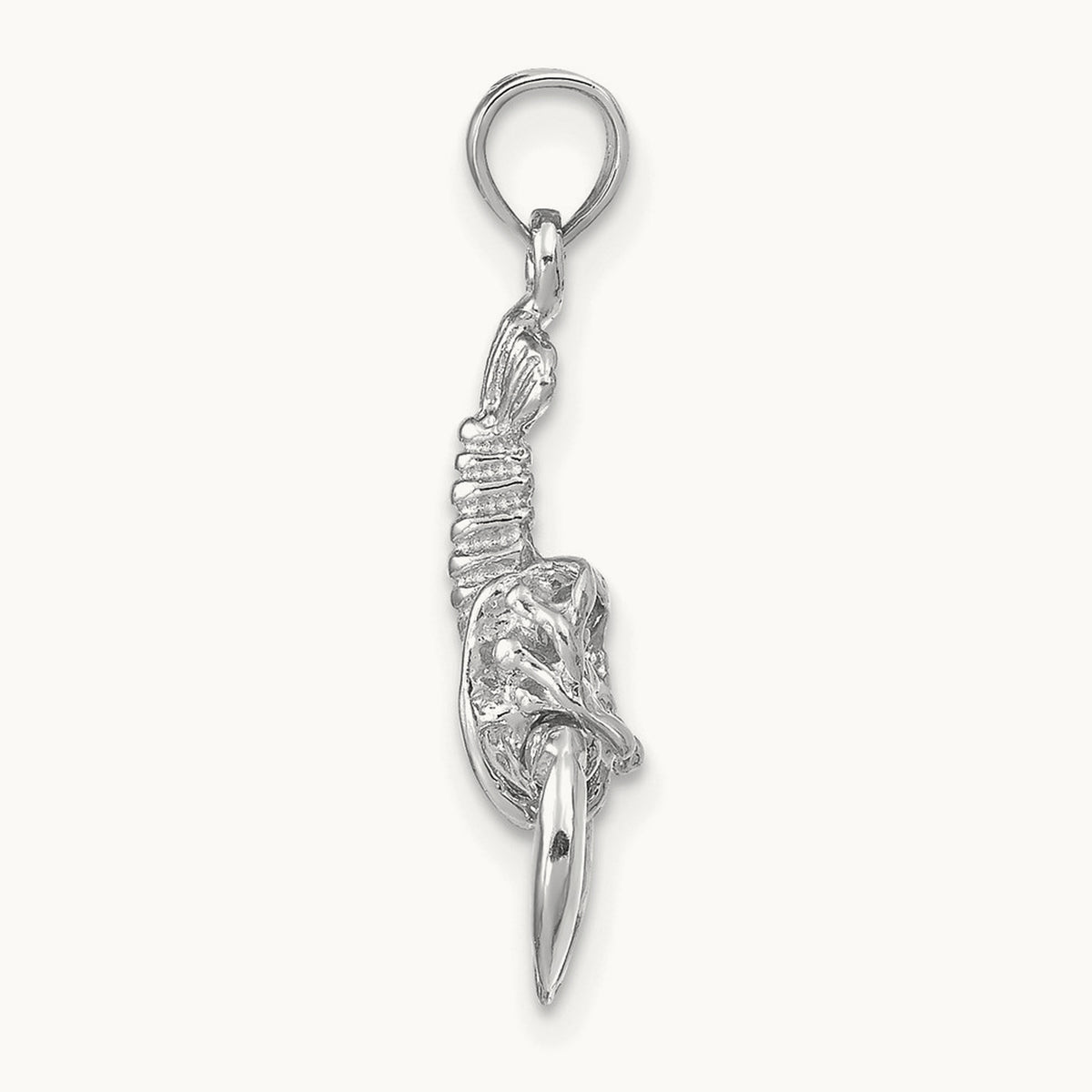 Moveable Lobster Pendant — 14K White Gold