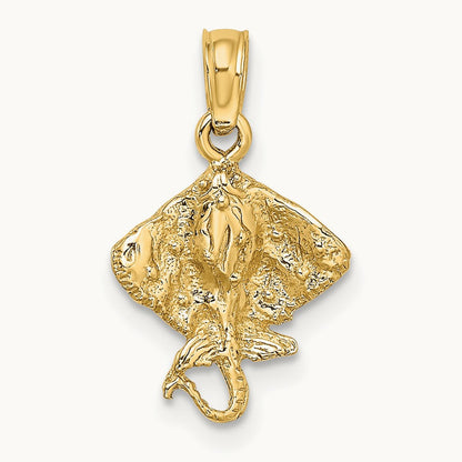 Stingray Charm, 14K