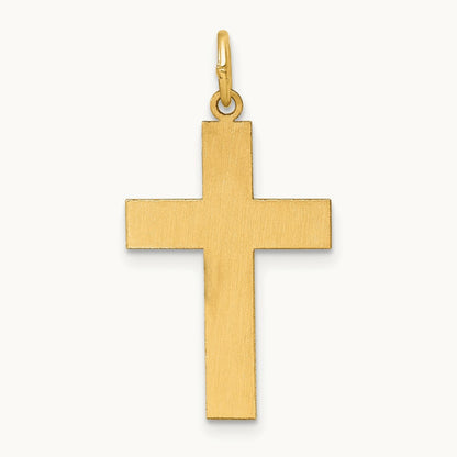 Polished Cross Pendant, 14K