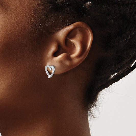 Diamond Heart Earrings — photo set