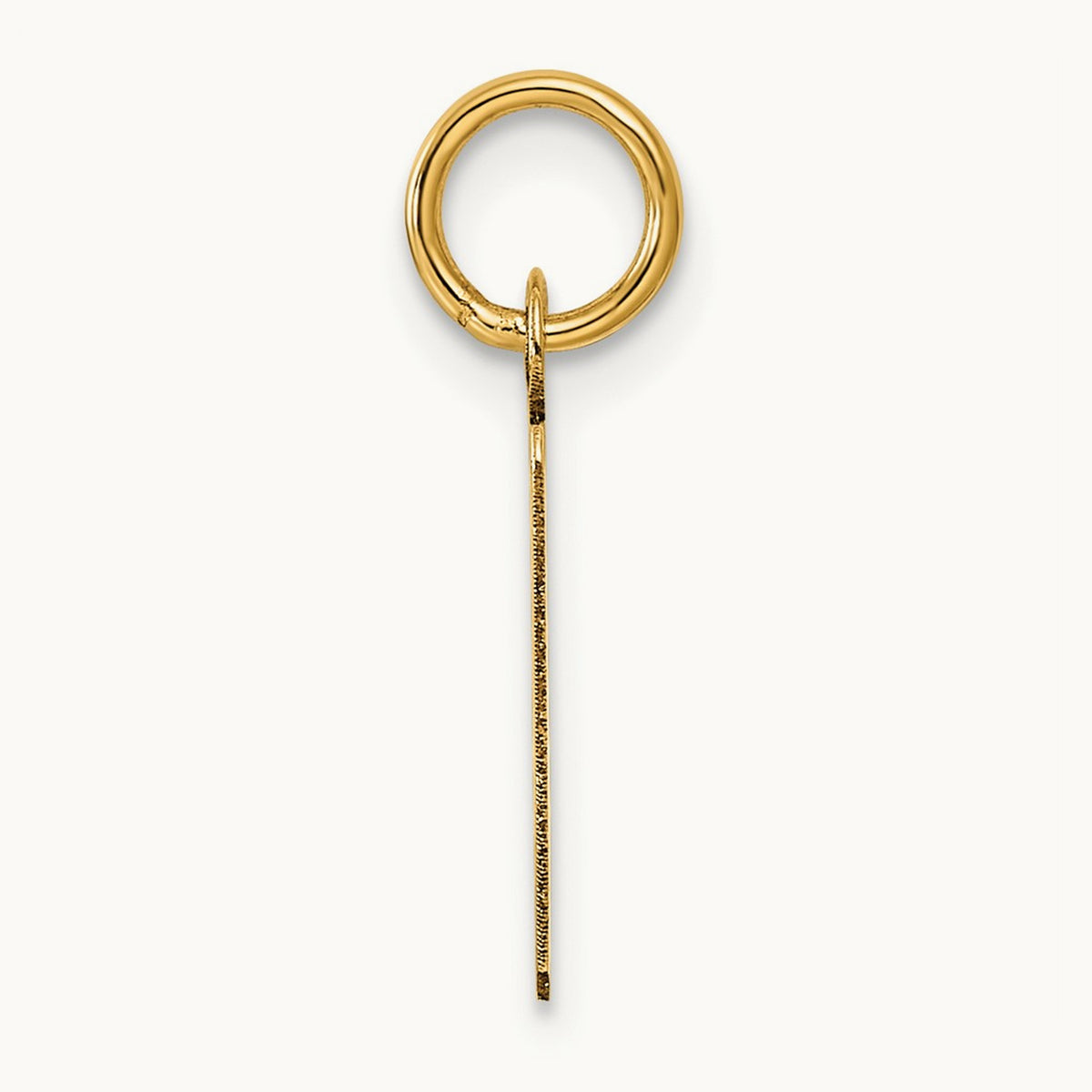 Slanted Block Initial Charm — 14K Yellow Gold, D