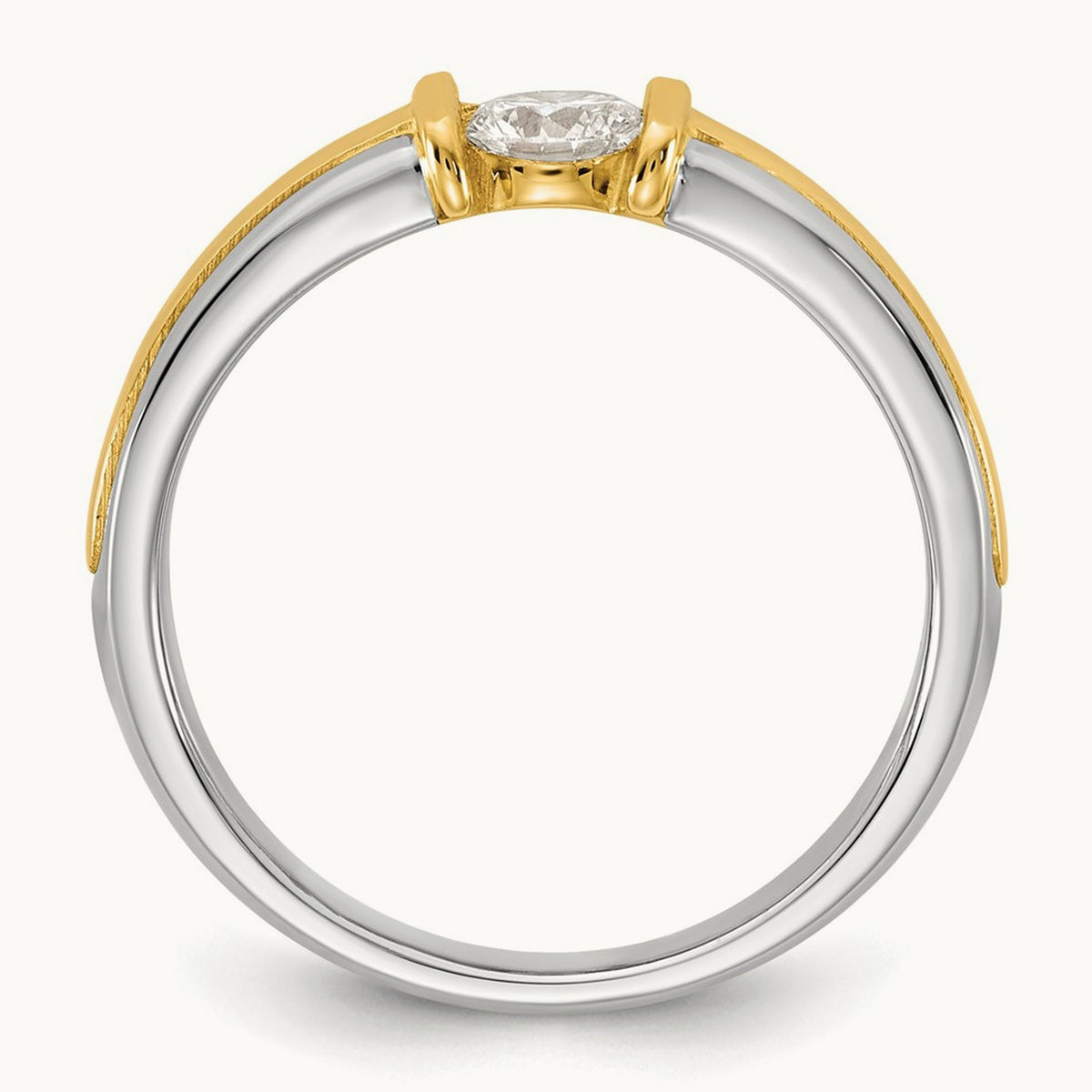 .33ct Ladies Diamond Wedding Band, 14K Two-tone