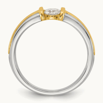 .33ct Ladies Diamond Wedding Band, 14K Two-tone