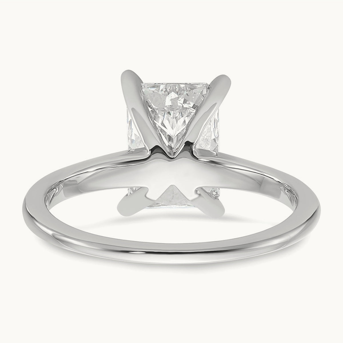 Radiant Solitaire Engagement Ring, 0.50-5.00 ct tw Lab-Grown Diamond — 2 1/4 ct, 14K White Gold