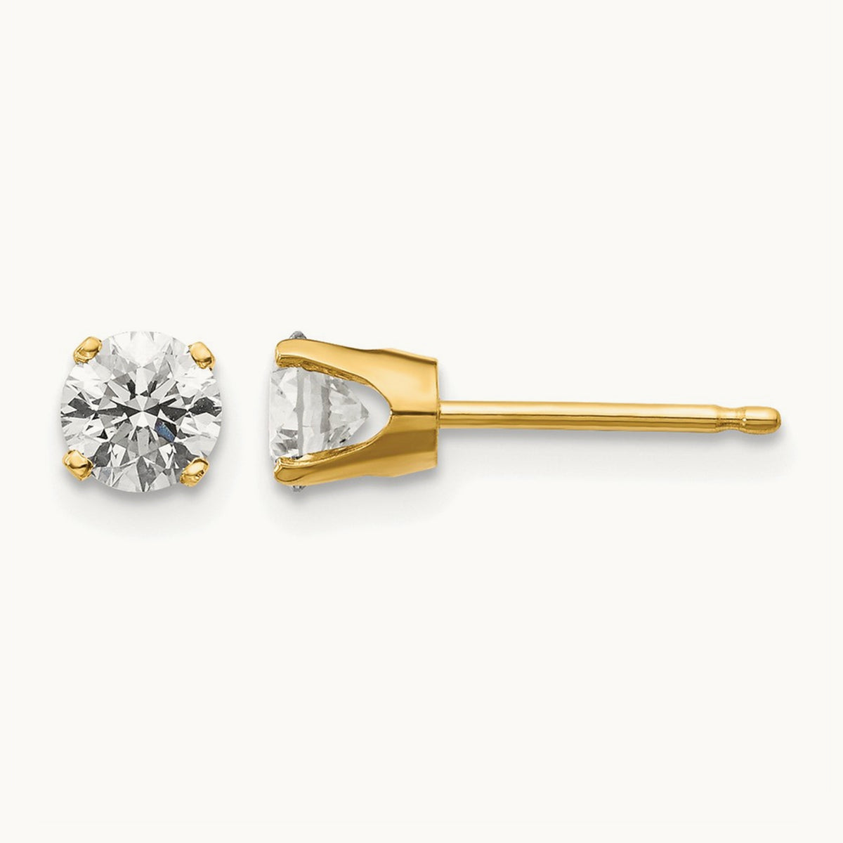 Diamond Stud Push-on Post Earrings — 0.70 ct tw