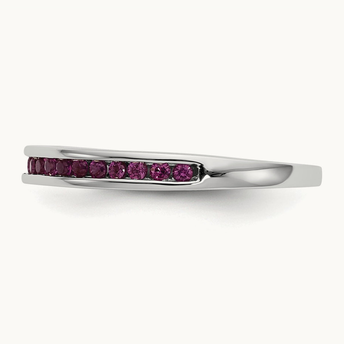 Ruby Band, 2.7 wide — 14K White Gold