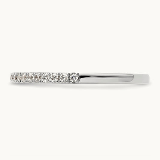 Diamond Wedding Band, 14K White Gold