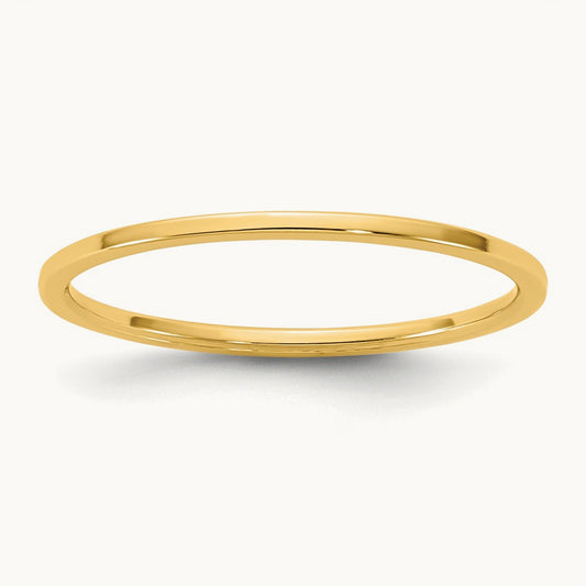 Lightweight Flat Band — 10K Yellow Gold, 1mm