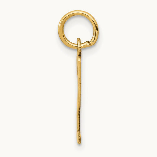 Small Elongated Number 2 Charm, 14K
