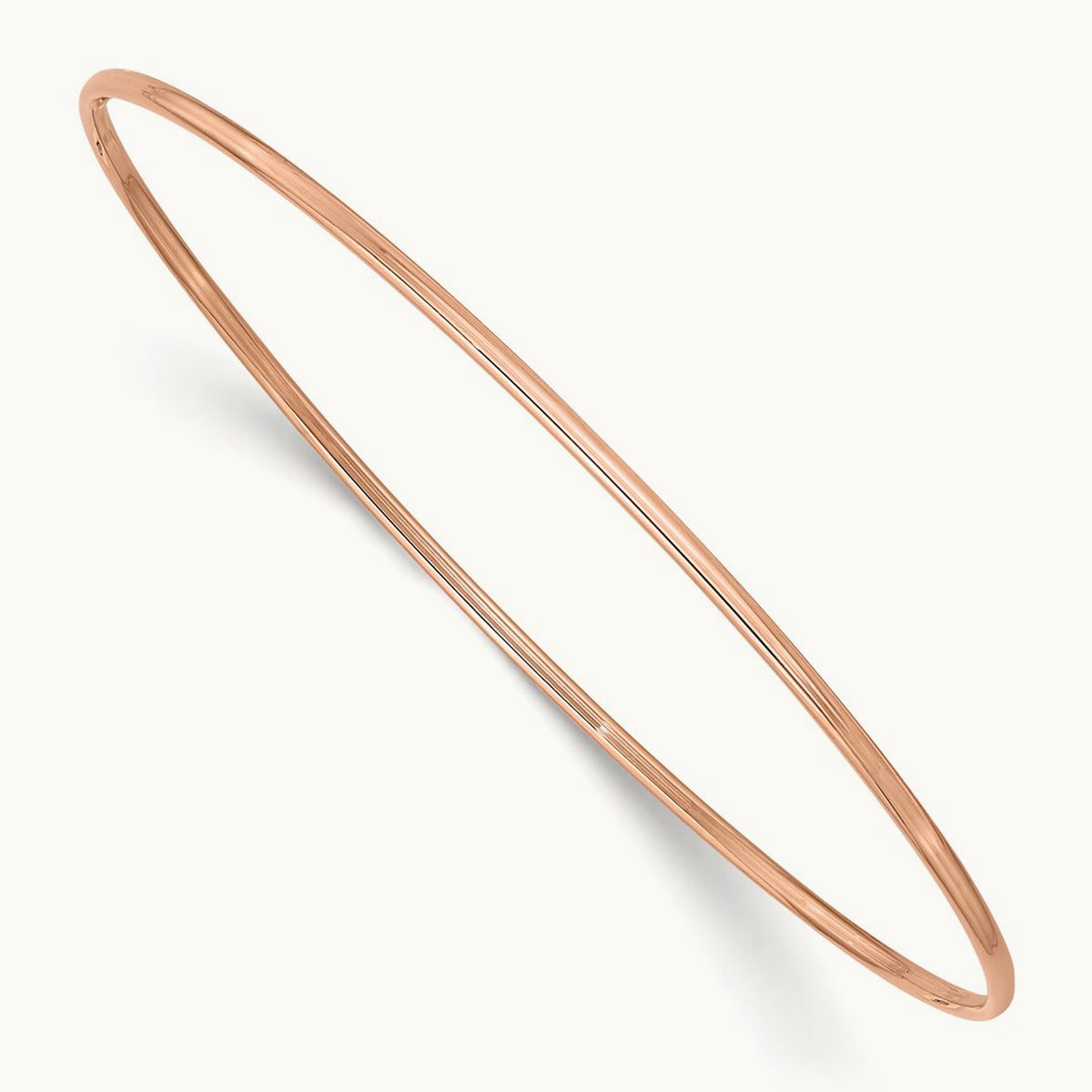 Polished Slip-on Bangle Bracelet — 14K Rose Gold