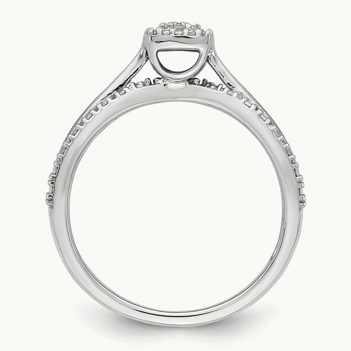 Cluster Engagement Ring, 0.10 ct tw