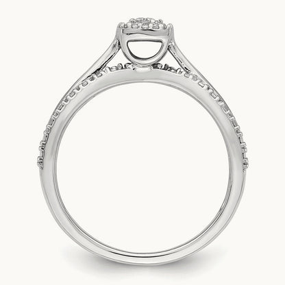 Cluster Engagement Ring, 0.10 ct tw