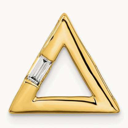 Polished Triangle Diamond Chain Slide, 14K