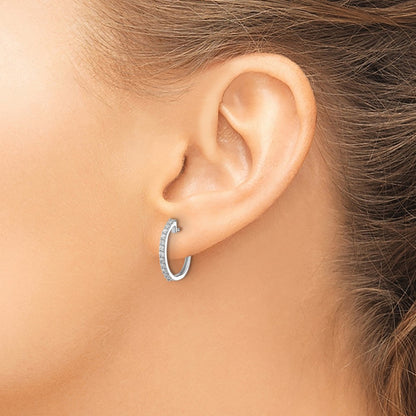 Diamond Hinged Hoop Earrings — photo set
