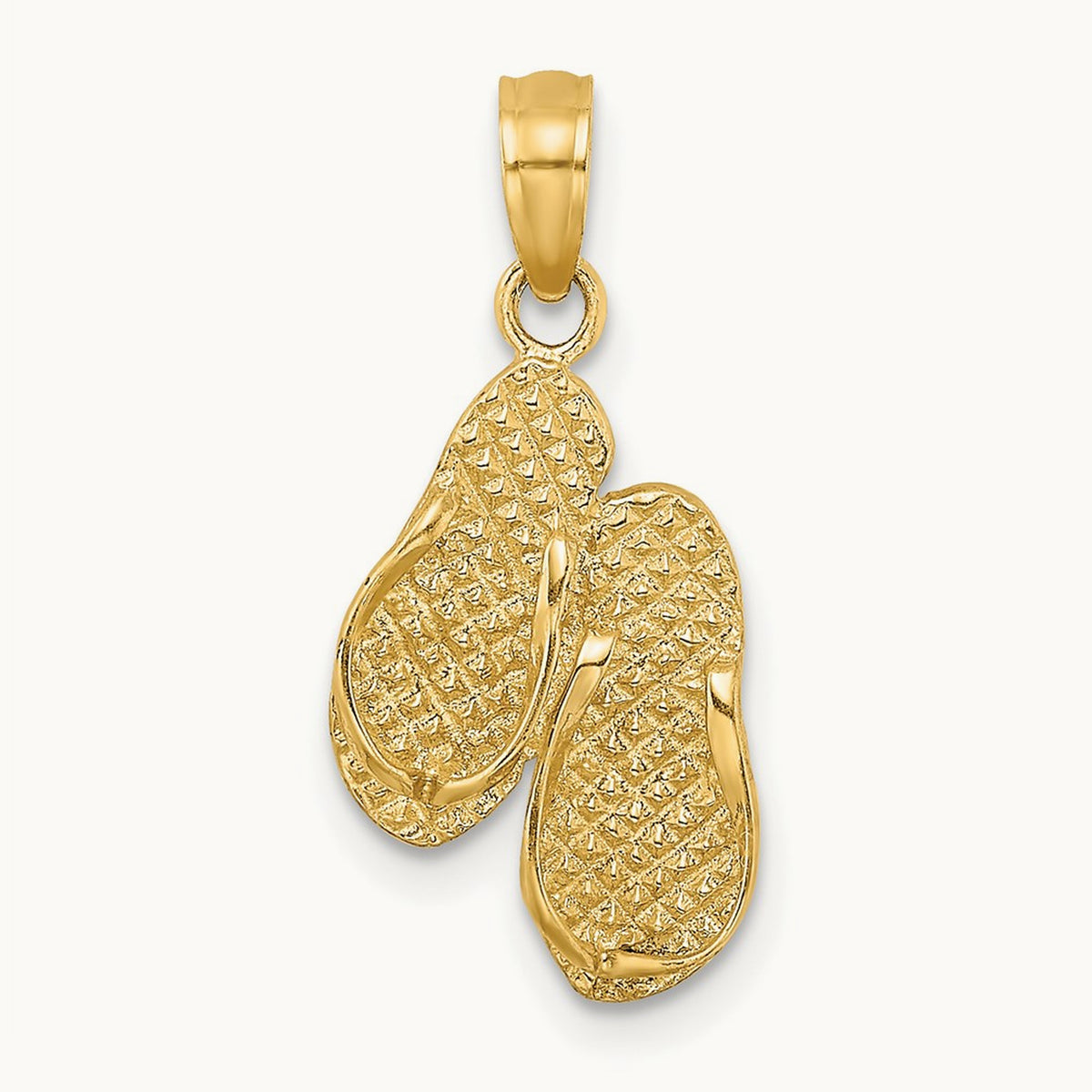 3D MYRTLE BEACH Flip-Flops Charm, 14K