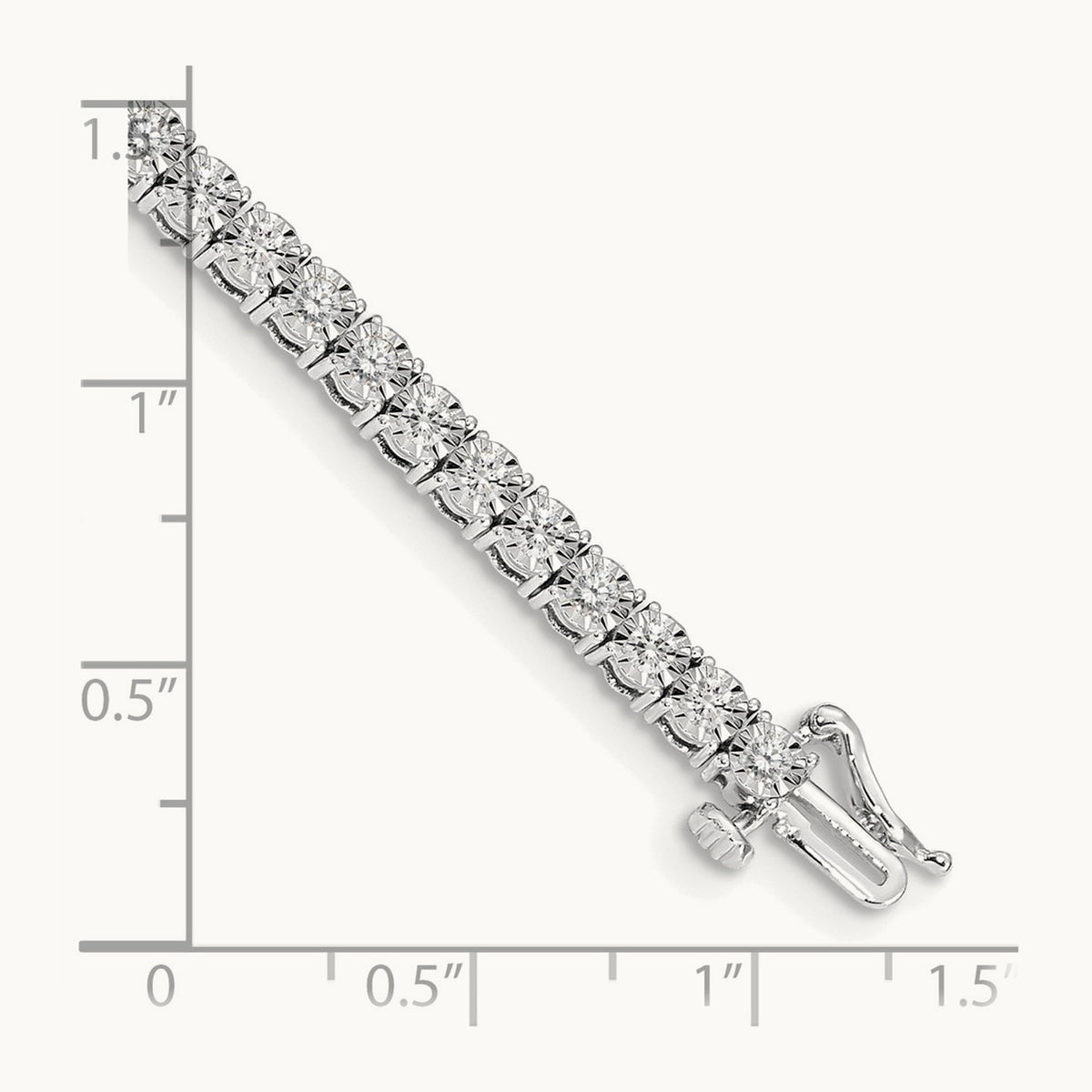 Illusion Setting Diamond Bracelet — 14K White Gold