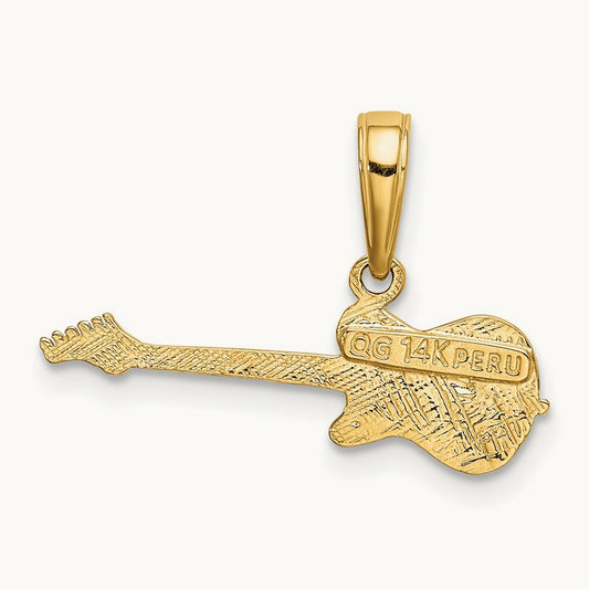 Electric Guitar Pendant, 14K