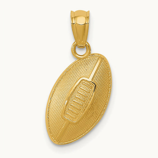 Football Pendant, 14K