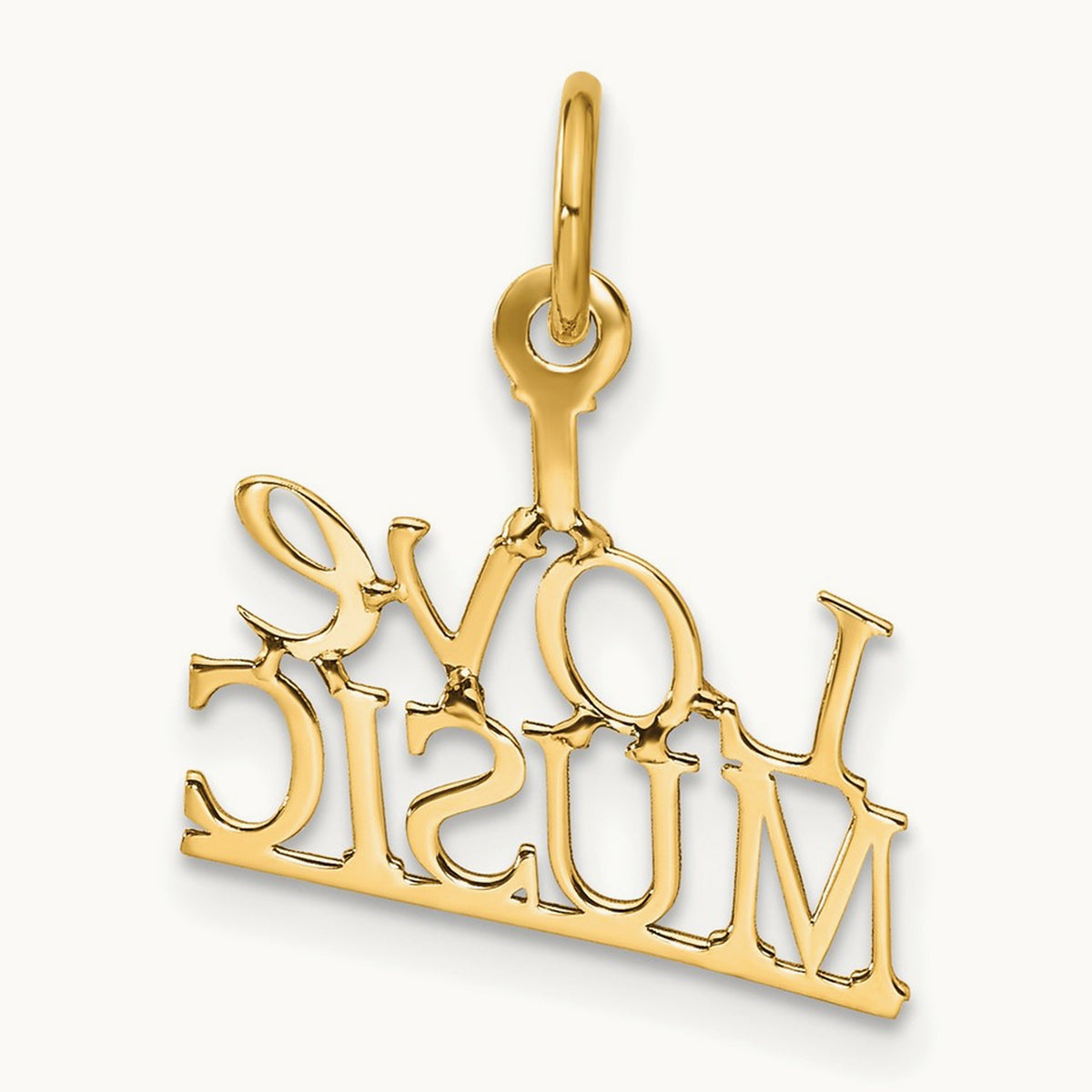 I LOVE MUSIC Charm, 14K