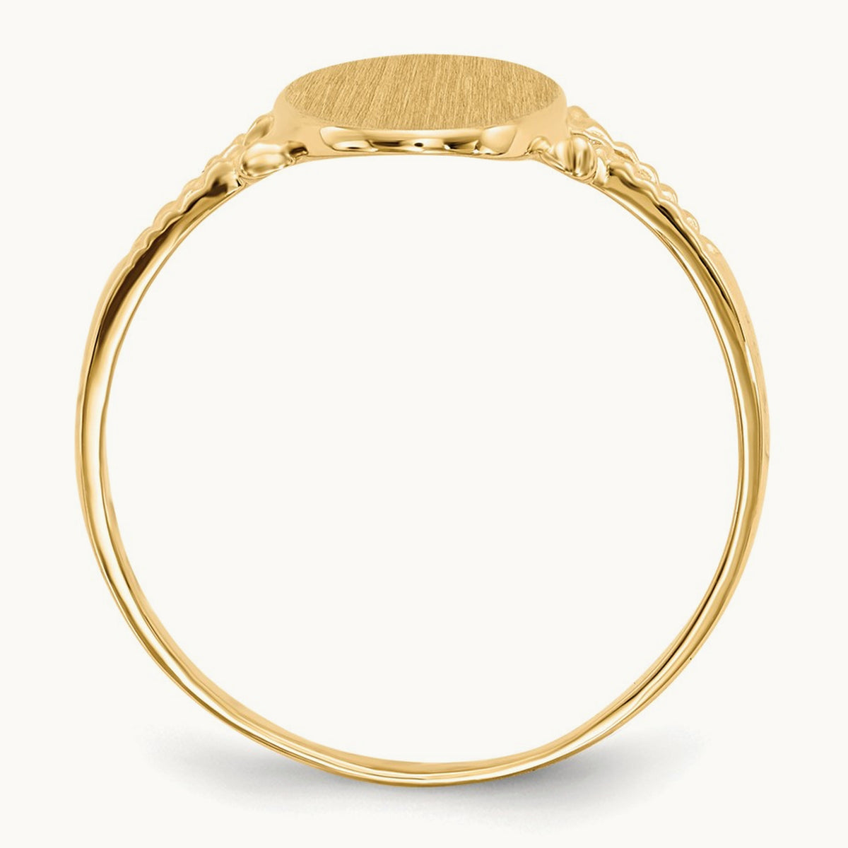 8.5x14. Closed Back Signet Ring, 0mm, 14K