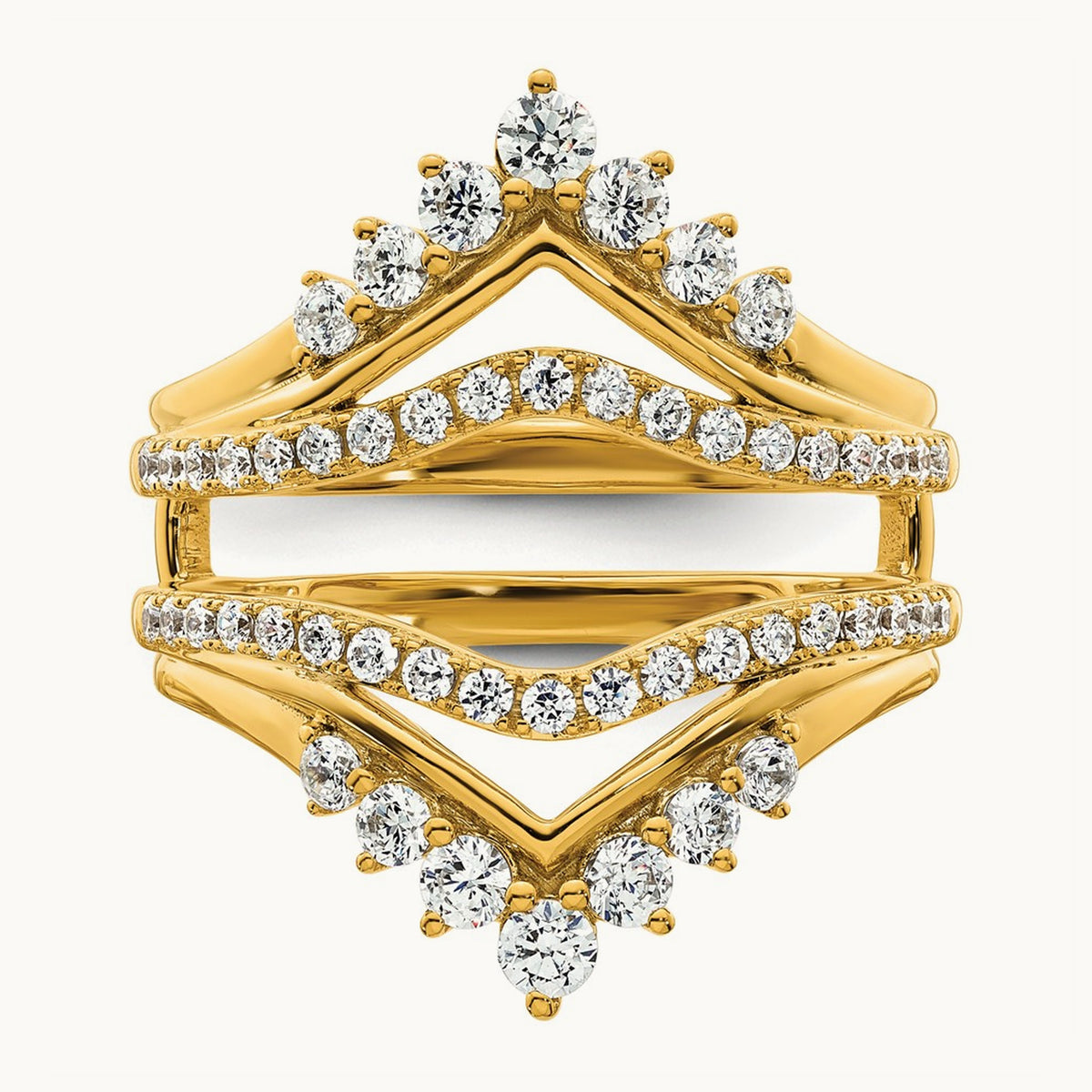 Ring Guard, 1.00 ct tw Lab-Grown Diamond — 14K Yellow Gold