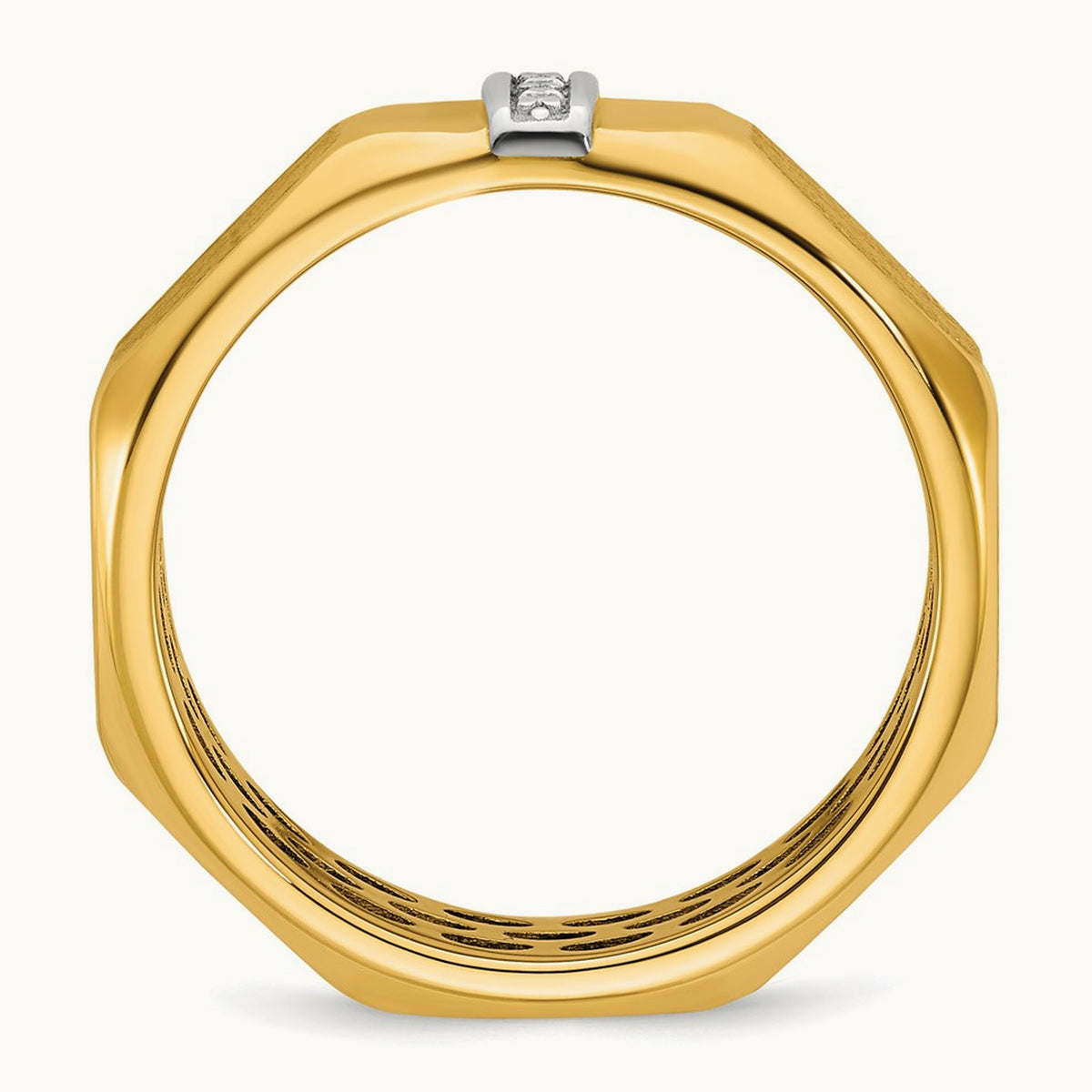 14ktt IB Goodman Mens Satin Diamond Ring Mounting